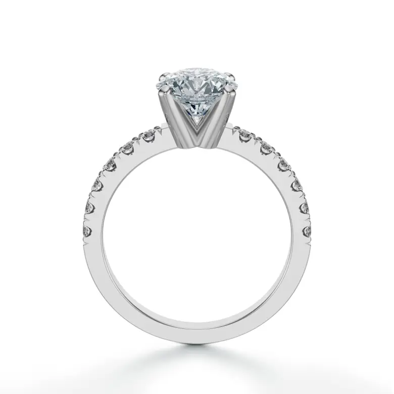 Pierścionek z dużym brylantem białe złoto SBPZ_065